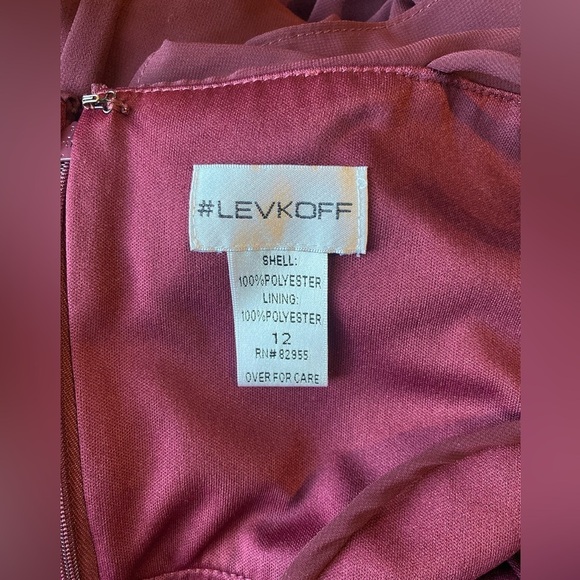 Bill Levkoff Burgundy Bridesmaids Maxi Dress, Size 12 - Picture 4 of 7